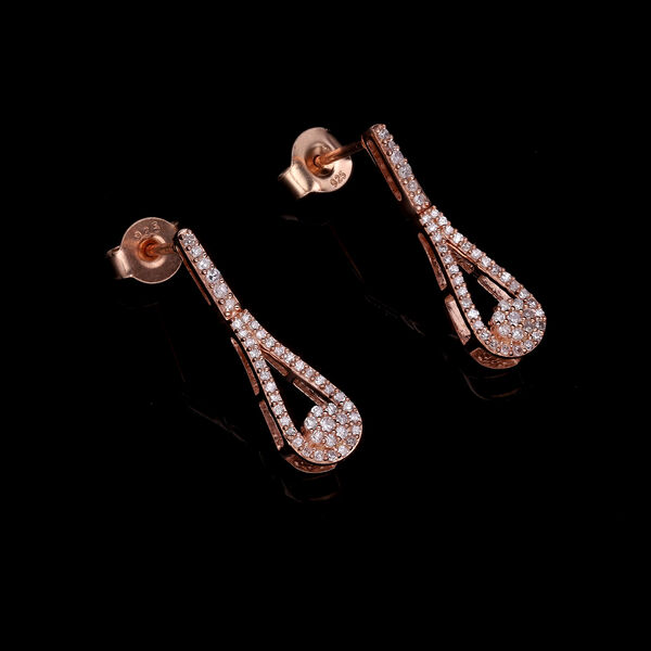 Natürliche, rosa Diamant-Ohrringe - 0,33 ct. image number 2