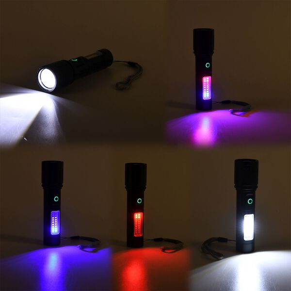 Wiederaufladbare Taschenlampe, 14x3,5cm, Schwarz image number 1