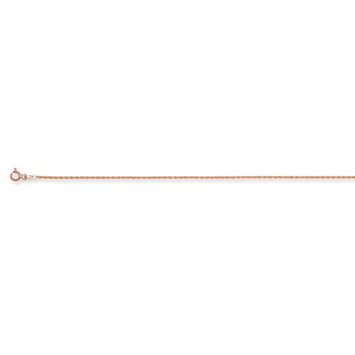 Italienische Kordelkette, ca. 50 cm, 925 Silber rosévergoldet ca. 3,56g image number 0