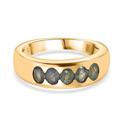 Alexandrit Ring, 925 Silber, 750 Gelbgold Vermeil (Gr&ouml;&szlig;e 18.00), ca. 0.96 ct