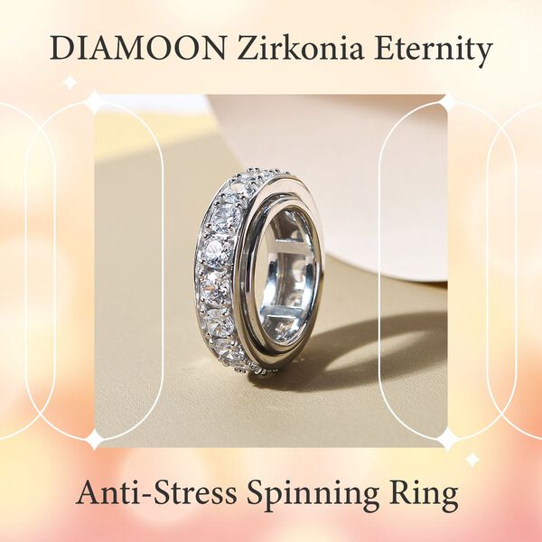 Zirkonia Eternity Anti-Stress Spinning Ring image number 8