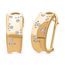 LUXURIANT DIAMOND - Lab Grown Diamant SI-GH Ohrringe 925 Silber Gelbgold Vermeil ca. 0,25 ct.