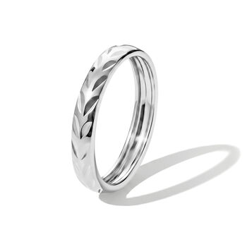 Designer Inspirierter Diamantschliff Ring, 925 Silber Platiniert, (Gr&ouml;&szlig;e 21.00)