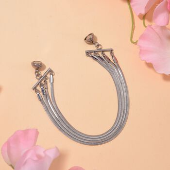 Schlangen-Armband 19cm, Silberton