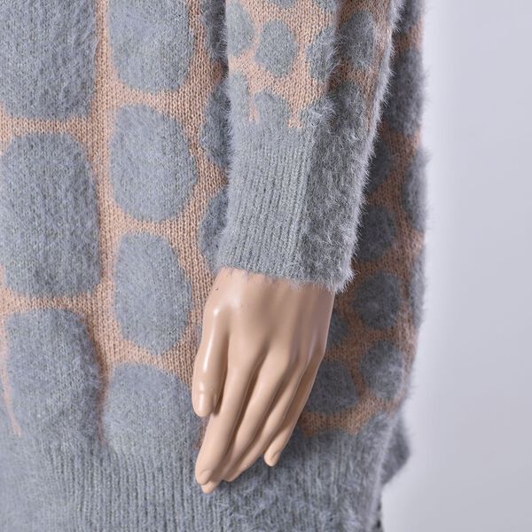 Cardigan mit 2 Taschen, Einheitsgr&ouml;&szlig;e, 64x84cm, grau und pfirsichfarben image number 4