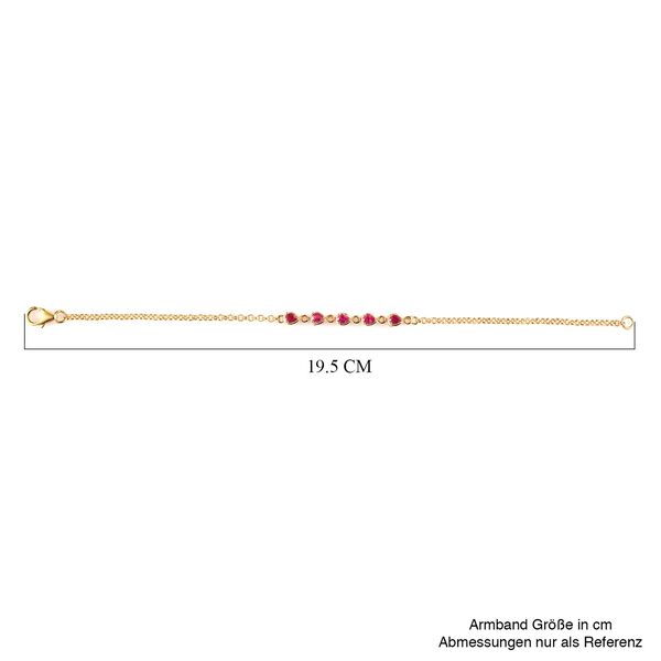 Afrikanischer Rubin Armband, ca. 19 cm, vergoldet, ca. 1.17 ct image number 5