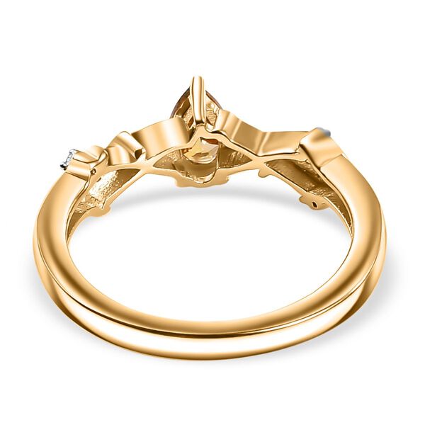 AA natürlicher goldener Tansanit und Zirkon Ring, ca. 0,45 ct. image number 6