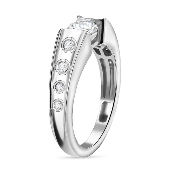 D'Joy Moissanit Ring, 925 Silber platiniert - 0,59 ct. image number 5