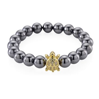 Terahertz, Wei&szlig;er Zirkonia Schildkr&ouml;te Armband ca. Flexibles cm Nickelfreies Messing Standard 131.00 ct