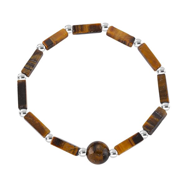 3er Set - Gelbes Tigerauge, Erstellt weißes Katzenaugen Armband, ca. 175.00 ct image number 6