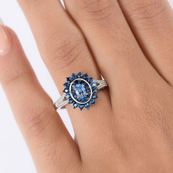 D'Joy AA Ceylon Saphir und Zirkon Ring - 1,23 ct. image number 2