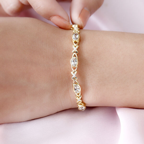 Turkizit und Zirkon Armband in Silber image number 3