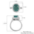 Grandidierit und weißer Zirkon-Ring, 925 Silber platiniert  ca. 4,39 ct image number 6