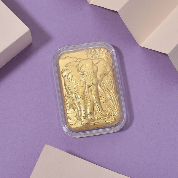 EXKLUSIVES GESCHENK 999er Goldbarren mit Elefant-Motiv, 10mg image number 2