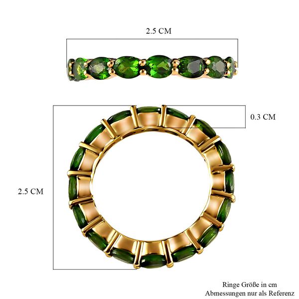 Natürlicher Chromdiopsid-Bandring - 3,09 ct. image number 6