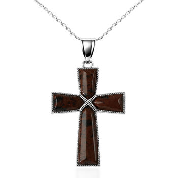 Roter Obsidian Anh&auml;nger Reine Legierung ca. 15,00 ct.