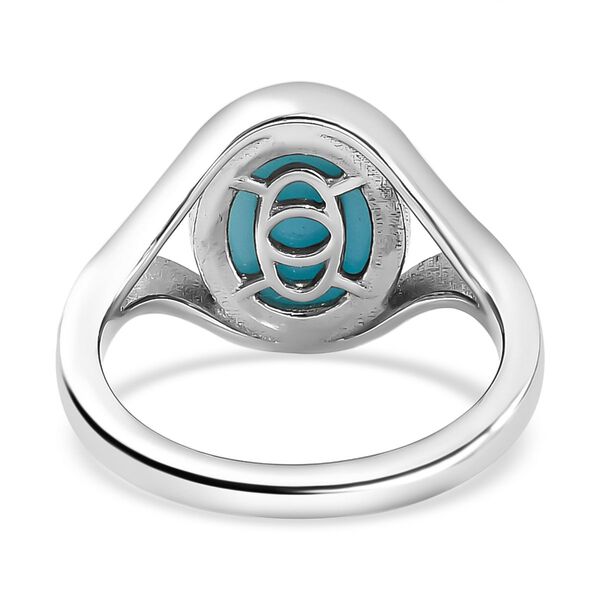 Larimar-Ring, 925 Silber platiniert  ca. 5,26 ct image number 6