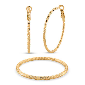 20cm Armreif und Creolen in Goldton