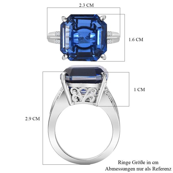 Ceylonfarbener Quarz und Zirkon-Ring - 12,34 ct.&nbsp; image number 7