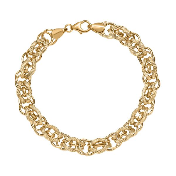 Designer inspiriertes Armband, 925 Silber Gelbgold Vermeil, ca. 19 cm ca. 15,00g