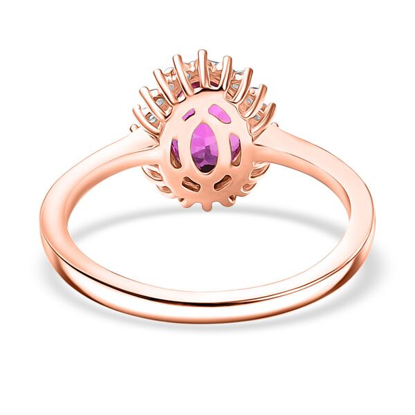 LUXURIANT AAA Labor Rosa Saphir und Zirkon Ring - 1,89 ct. image number 6