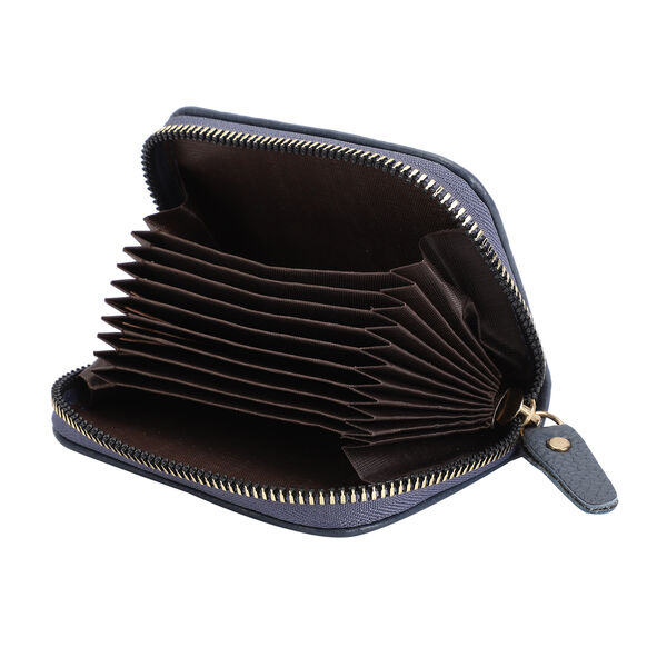 Geldb&ouml;rse aus 100% echtem Leder, Gr&ouml;&szlig;e: 11x7,5 cm, Blau image number 5