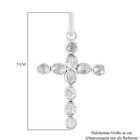 Handgearbeiteter Polki Diamant Kreuzanhänger 925 Silber platiniert ca. 1,25 ct image number 4