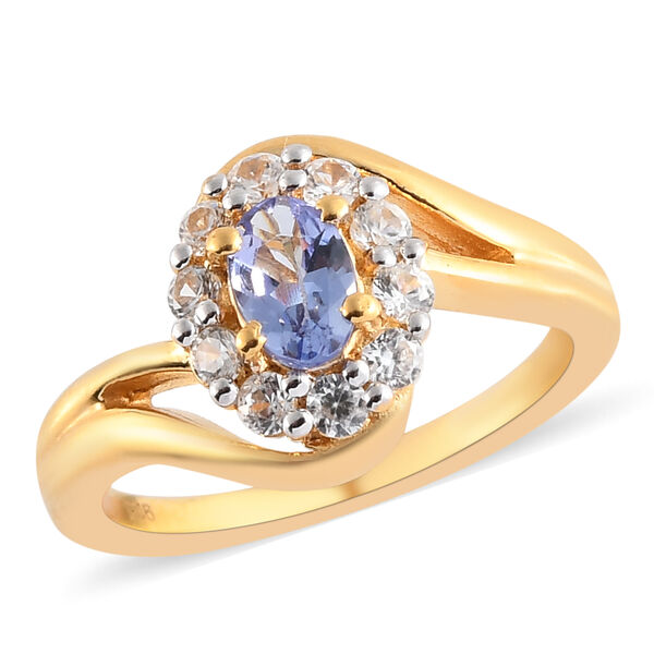 Tansanit und Zirkon Ring - 0,95 ct. image number 5