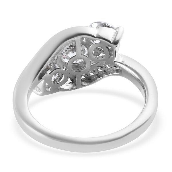 LUSTRO STELLA Hergestellt mit ZIRKONIA Ring 925 Silber Platin-&Uuml;berzug (Gr&ouml;&szlig;e 16.00) ca. 2,93 ct image number 5