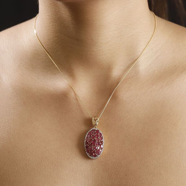 Afrikanischer Rubin Anhänger mit 50cm Kette - 6,49 ct. image number 3