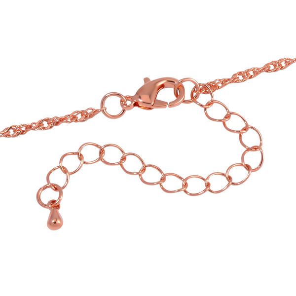 Weißer Kristall Halskette ca. 70 cm Reines Messing image number 4