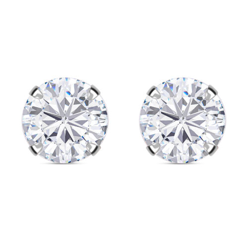 Premium Zirkonia Ohrstecker, 585 Weißgold, ca. 2.00 ct image number 0