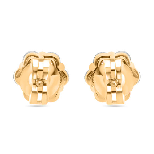 LUXURIANT DIAMOND- SI Labor Diamant Ohrringe, 925 Silber Gelbgold Vermeil - 0,51 ct. image number 3