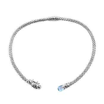 Royal Bali Kollektion- Blautopas Halskette, 50 cm - 7 ct.