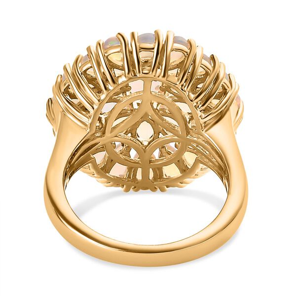 Nat&uuml;rlicher, &auml;thiopischer Welo Opal und Zirkon-Ring - 3,83 ct. image number 6