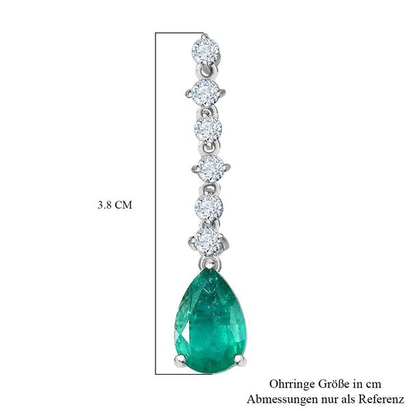 Smaragd Triplett Quarz und Zirkon Ohrringe - 8,94 ct. image number 5