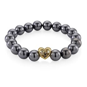 Terahertz Herz Armband ca. Flexibles cm Nickelfreies Messing ca. 130.00 ct