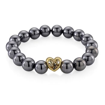 Terahertz Herz Armband ca. Flexibles cm Nickelfreies Messing ca. 130.00 ct