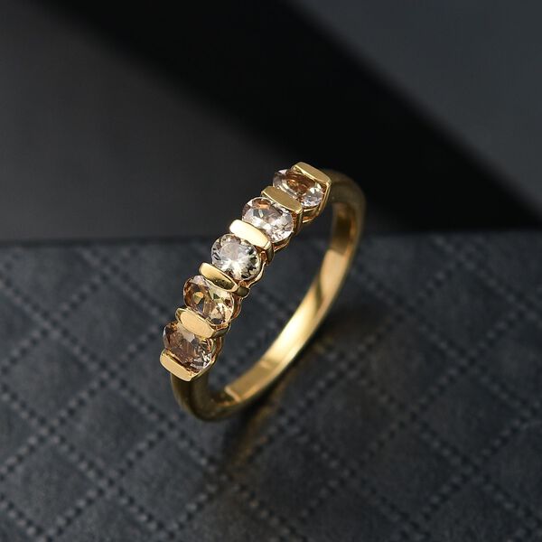 AA Natürlicher goldener Tansanit Ring - 0,80 ct. image number 1