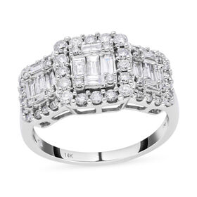 Weißer Diamant SGL Zertifiziert I1 G-H Ring, 585 Gold, (Größe 20.00) ca. 2.00 ct