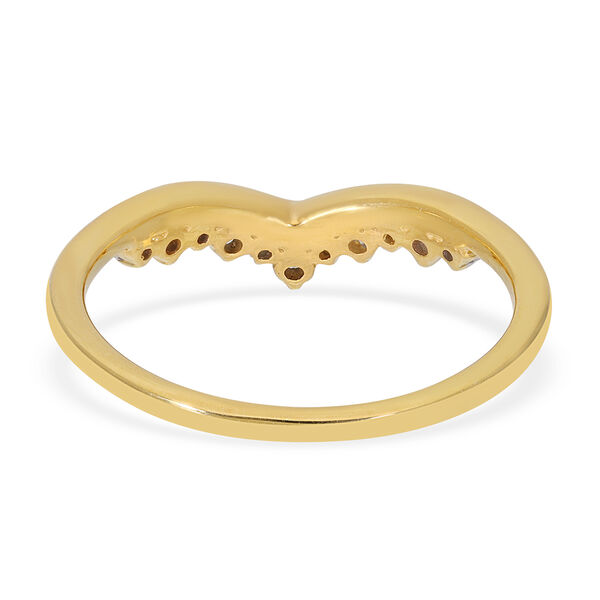 Diamant-Ring, 925 Silber Gelbgold Vermeil  ca. 0,25 ct image number 5