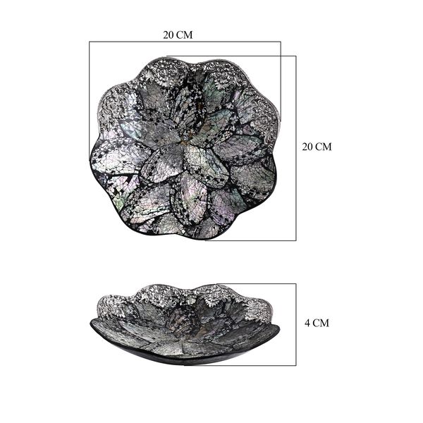 D'Joy Royal Bali- Abalone Muschel bl&uuml;tenf&ouml;rmige Dekoschale, 925 Silber, 23x11x6cm image number 6