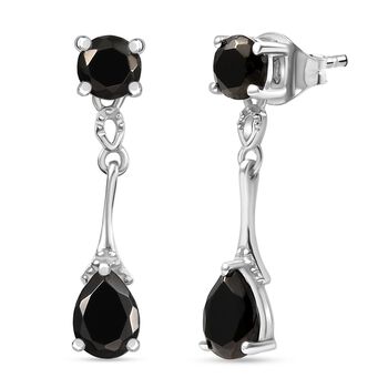 D'Joy Elite Shungit Ohrringe 925 Silber platiniert ca. 1.25 ct