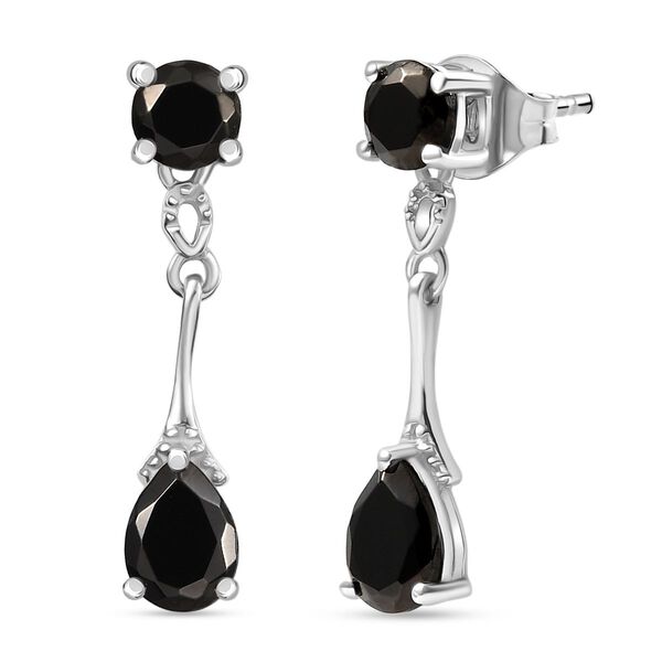 D'Joy Elite Shungit Ohrringe 925 Silber platiniert ca. 1.25 ct