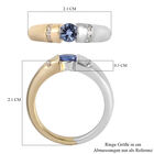 Tansanit und Zirkon Ring 925 Silber Bicolor  ca. 0,53 ct image number 6