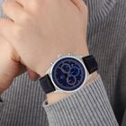 William Hunt - Echtleder-Armbanduhr im Hollywood-Glamour-Stil, 5ATM Wasserdicht, Japanisches Uhrwerk, blau image number 2