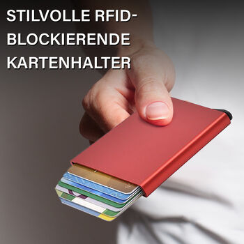 4er Set - Kartenhalter mit RFID-Schutz, warme T&ouml;ne