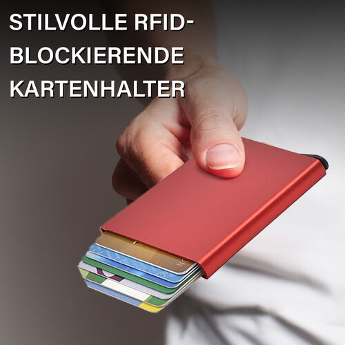 4er Set - Kartenhalter mit RFID-Schutz, warme Töne image number 1