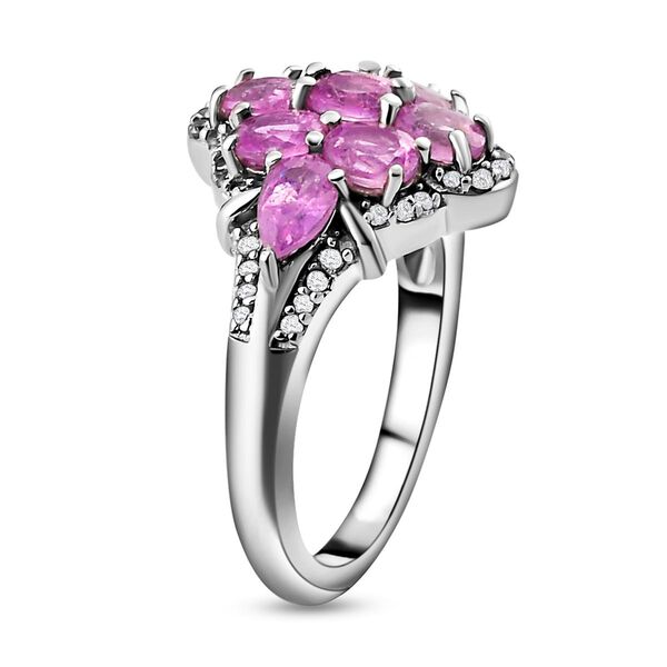 Ilakaka Rosa Saphir-Ring, 925 Silber platiniert  ca. 2,44 ct image number 5