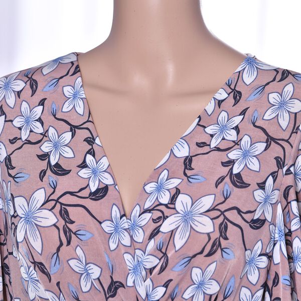 Top mit gesmokter Taille und Flatter&auml;rmeln, Rosa image number 4